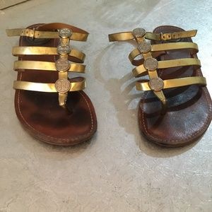 Tory Burch Gold and silver gladiator sandals